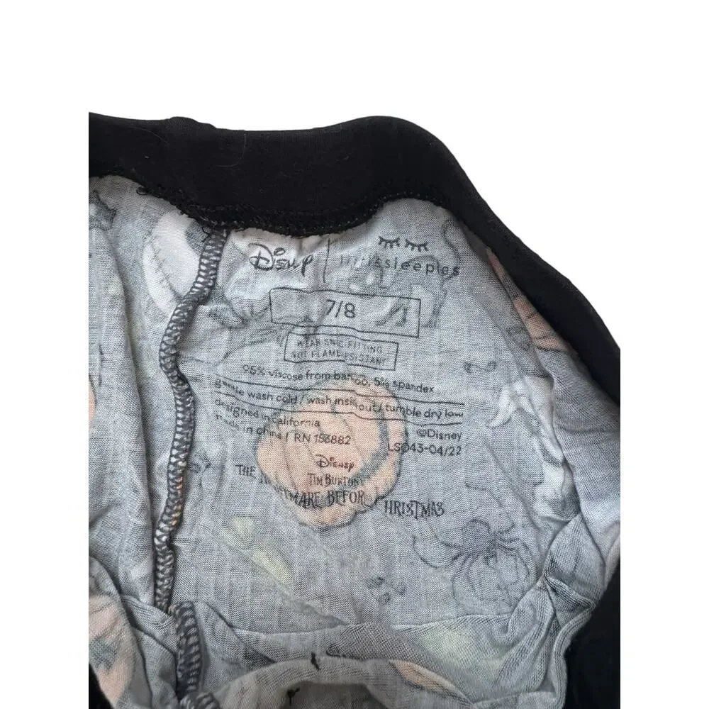 DISNEY x LITTLE SLEEPIES Nightmare Before Christmas Pajama Bottoms Size 7/8 Kids